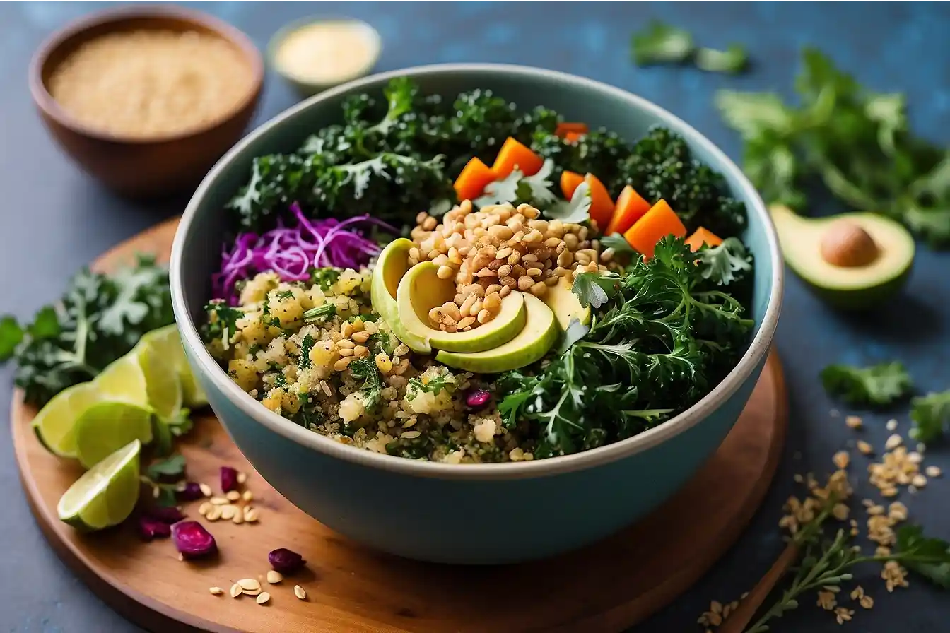 Bol power cu quinoa și legume colorate